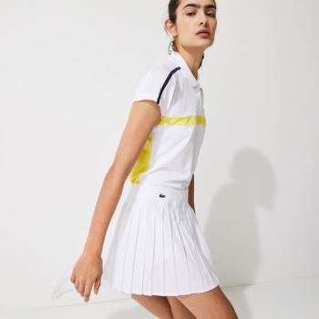 Lacoste SPORT Ultra Dry Pleated Tennis Skirt - Sukně Dámské Bílé | CZ-QR0QIo